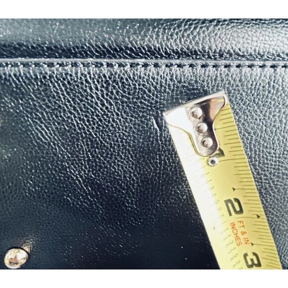 Tory Burch Thea Black Leather Slouchy Bridle Gold Chain Tote Shoulder Bag Purse - Picture 5 of 16